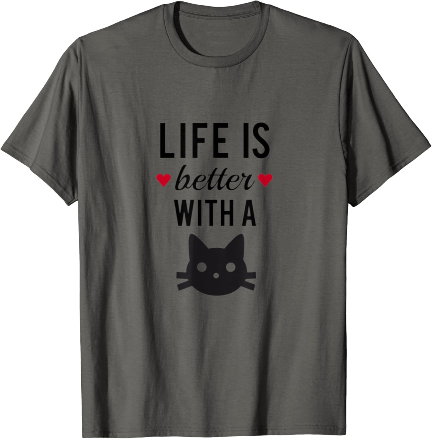 Life Is Better With A Cat Tshirt Clothing, Shoes & Jewelry